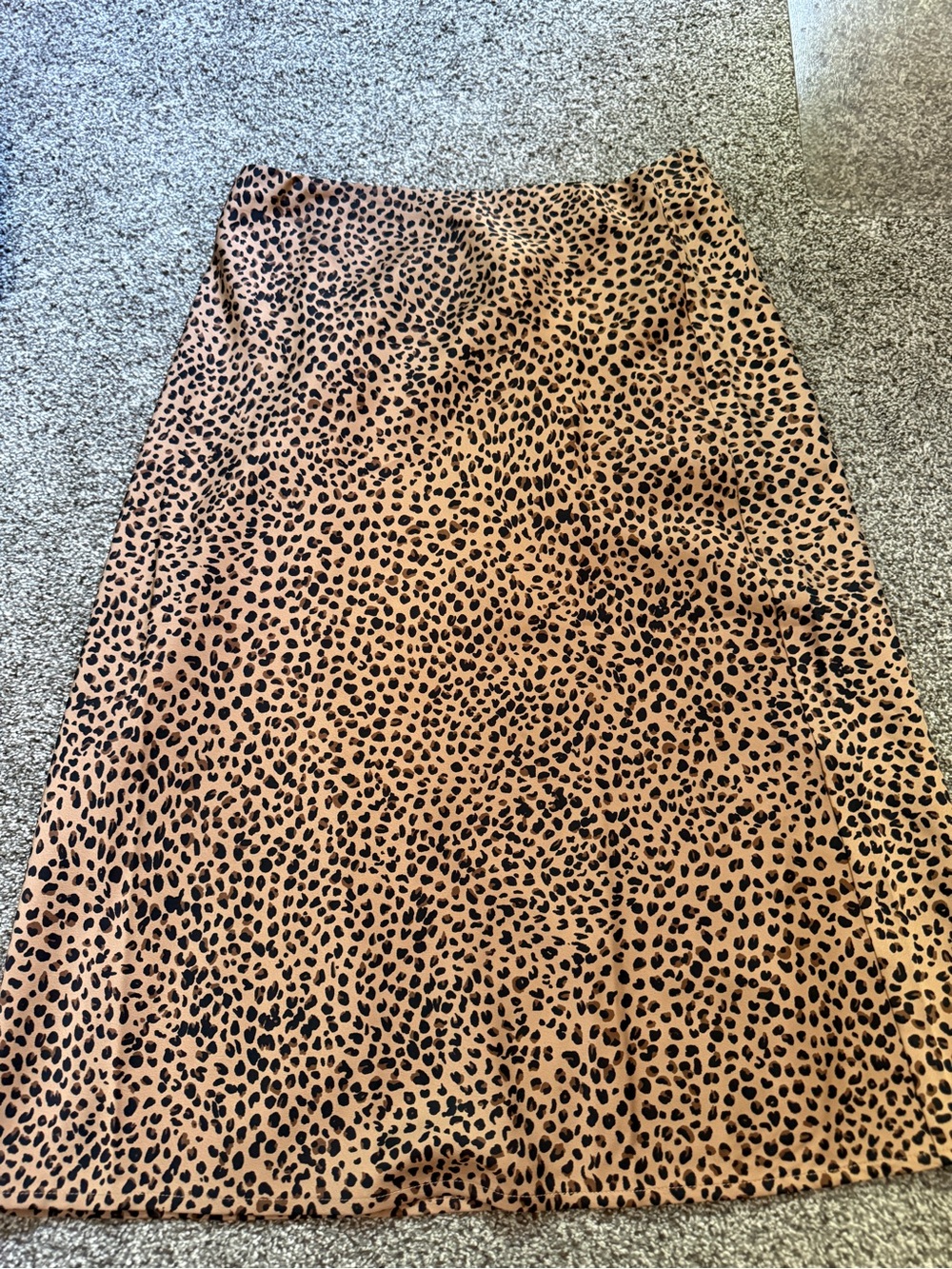 J. Crew Leopard Print Midi Skirt - Tan and Black